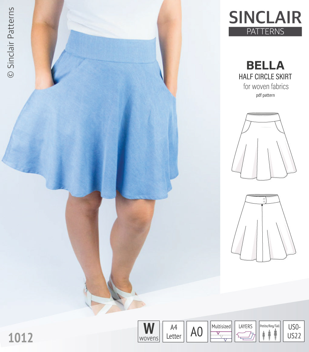 Circle skirt light blue best sale