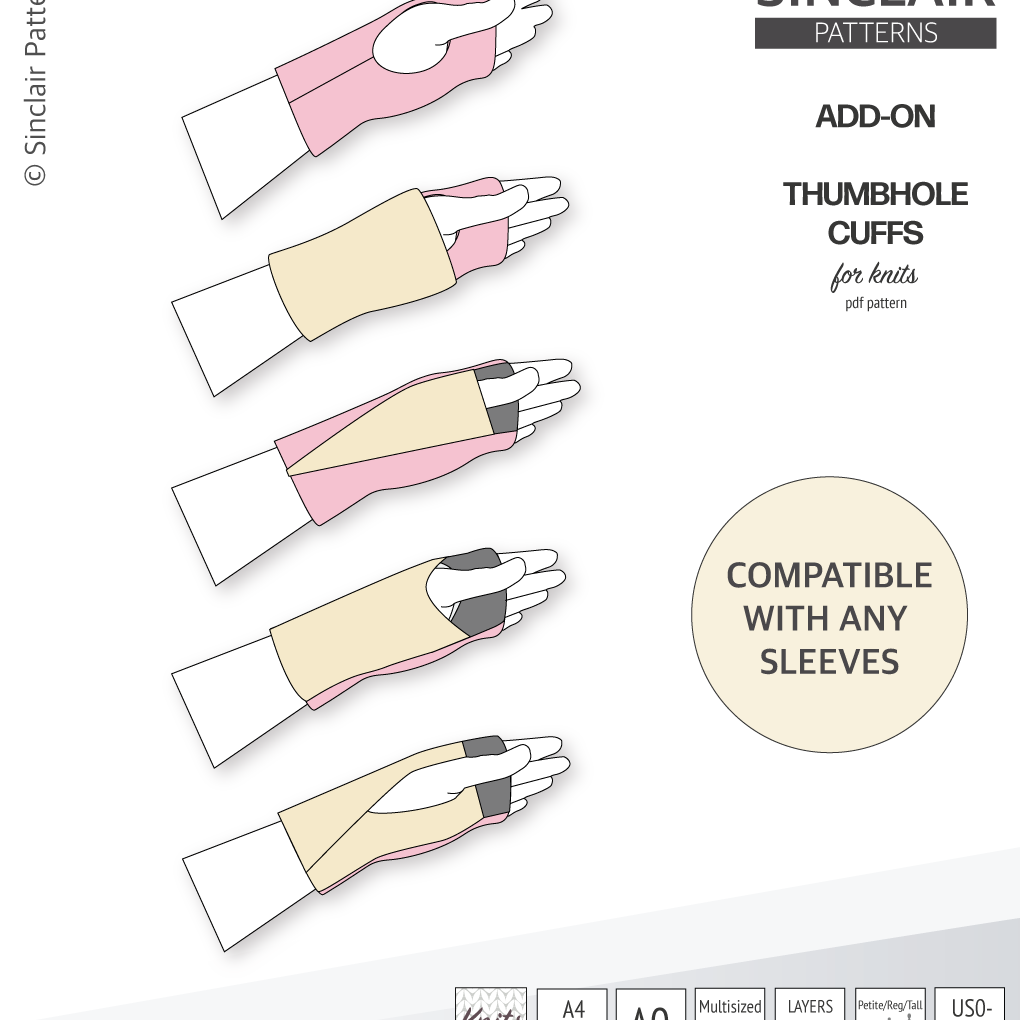 Easy thumbhole cuffs