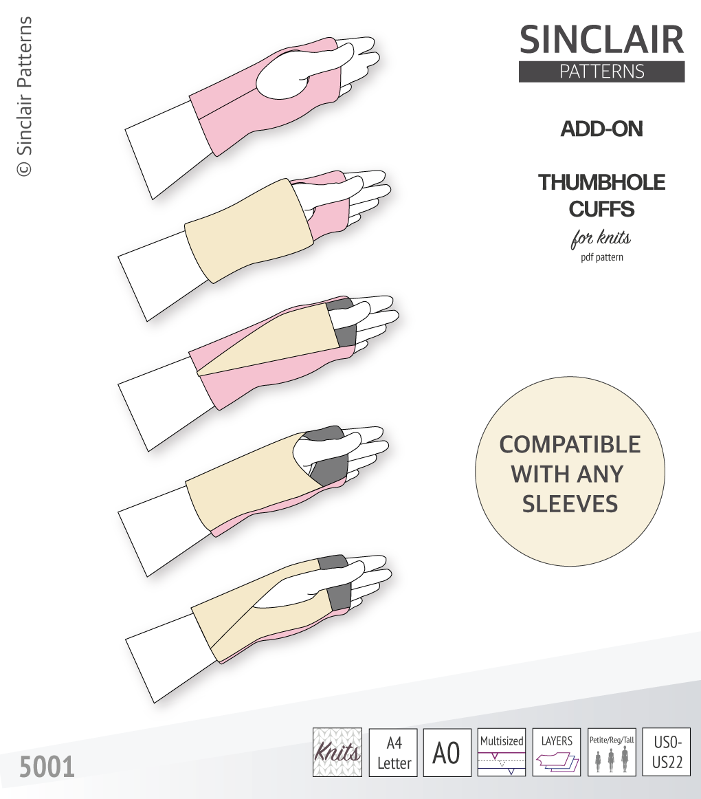 Easy thumbhole cuffs