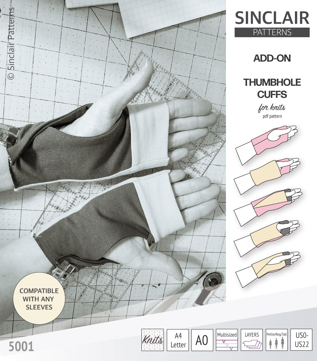 Easy thumbhole cuffs