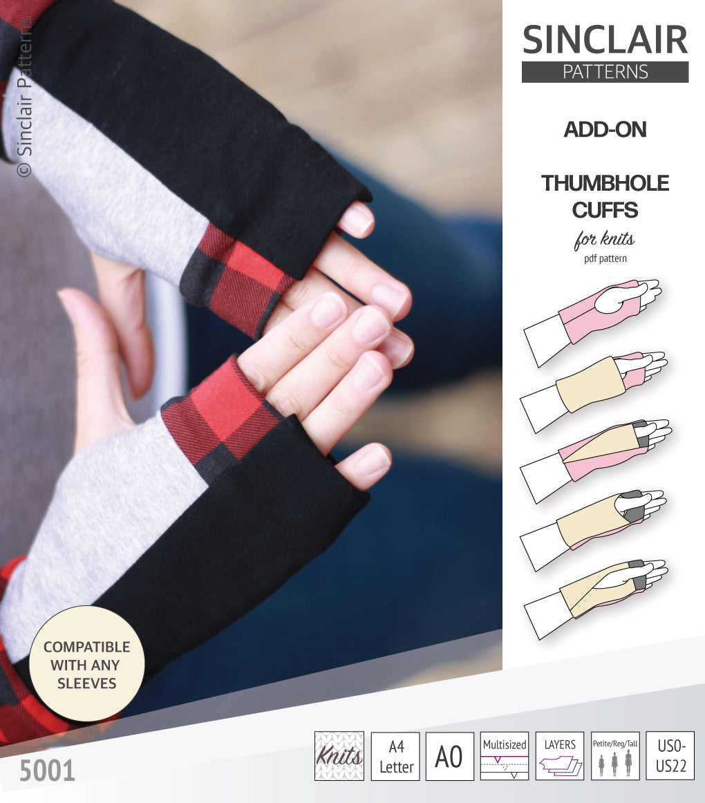 Easy thumbhole cuffs