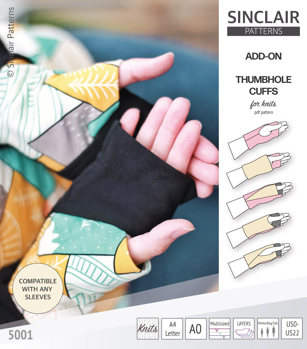 Easy thumbhole cuffs