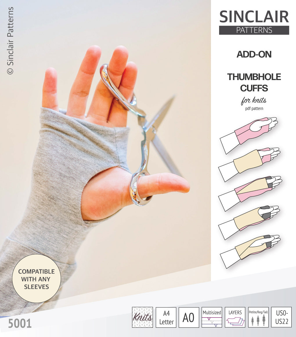 Easy thumbhole cuffs