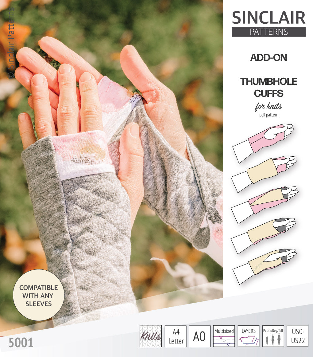 Easy thumbhole cuffs