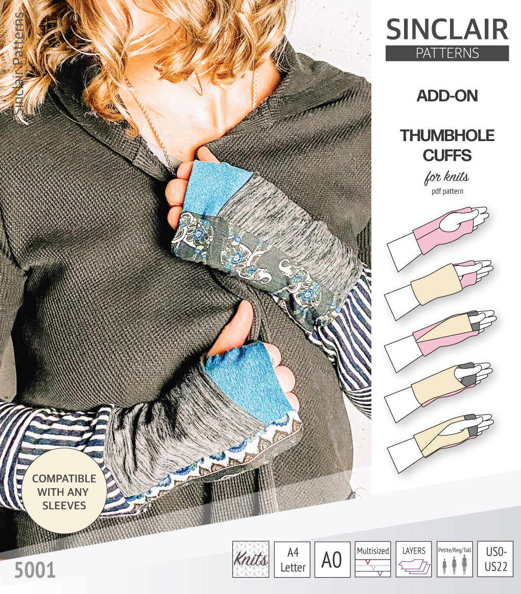 Easy thumbhole cuffs