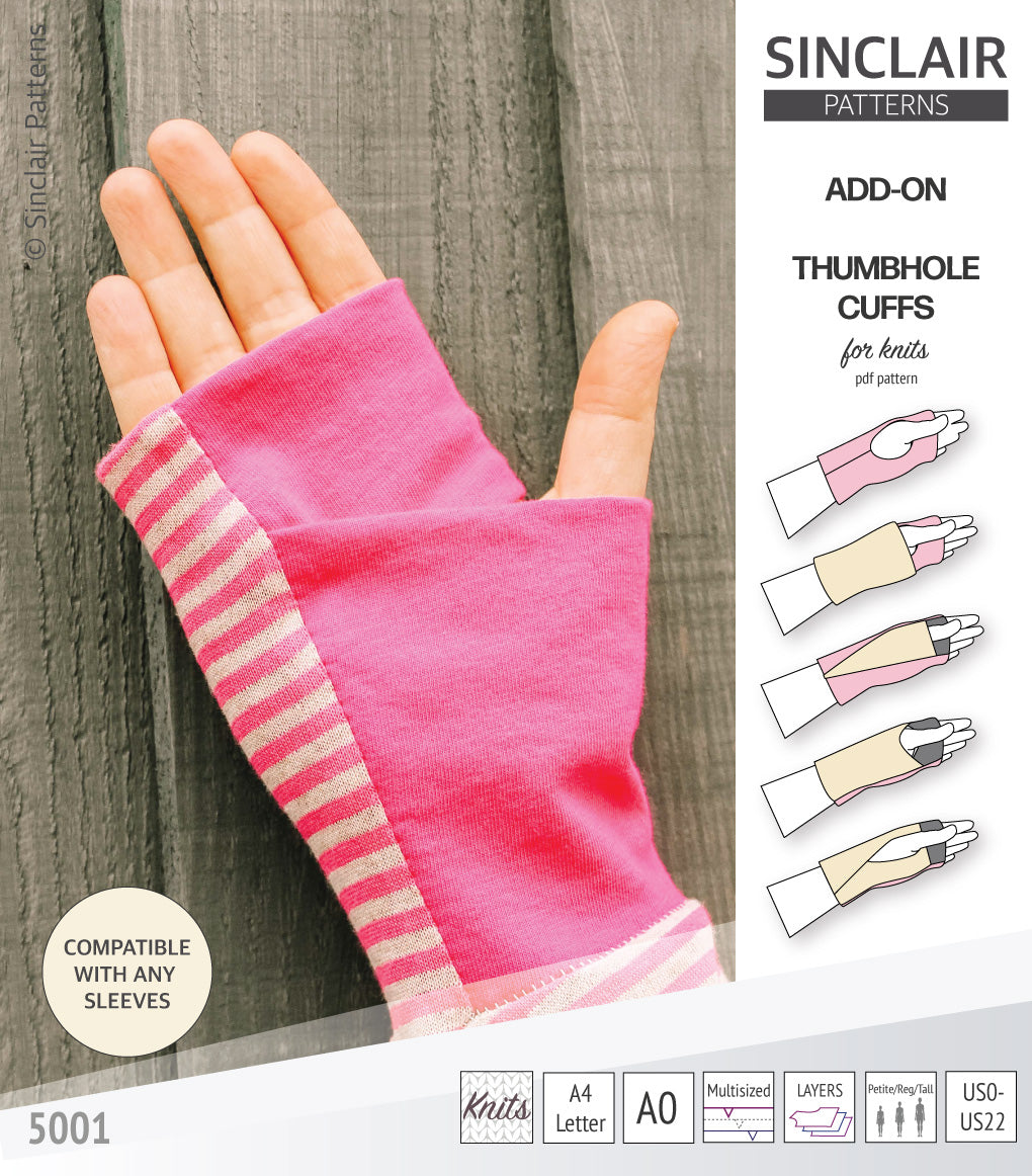 Easy thumbhole cuffs