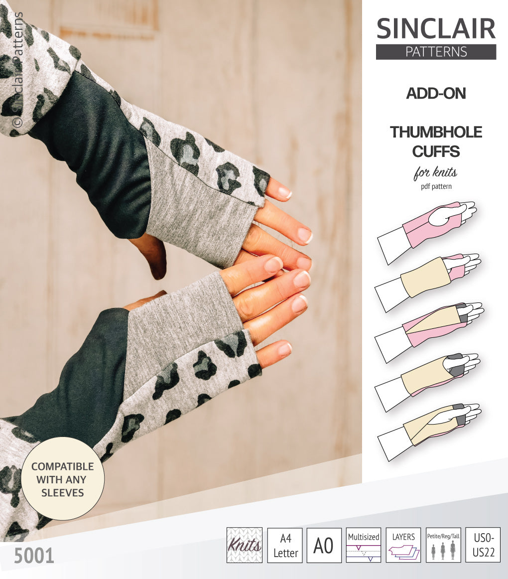 Easy thumbhole cuffs