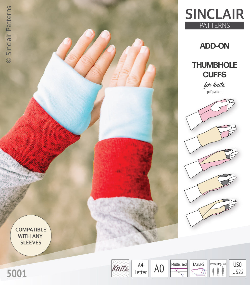 Easy thumbhole cuffs