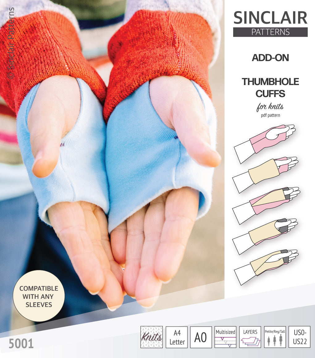 Easy thumbhole cuffs