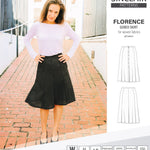 Pdf sewing pattern S1018 Florence 8 gored skirt with buttons or zipper for woven fabrics by Sinclair Patterns