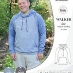Sewing pattern pdf S9003 Walker knit raglan hoodie for men by Sinclair Patterns
