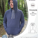 Sewing pattern pdf S9003 Walker knit raglan hoodie for men by Sinclair Patterns