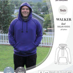 Sewing pattern pdf S9003 Walker knit raglan hoodie for men by Sinclair Patterns