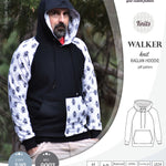 Sewing pattern pdf S9003 Walker knit raglan hoodie for men by Sinclair Patterns