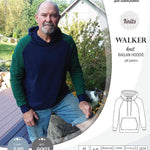 Sewing pattern pdf S9003 Walker knit raglan hoodie for men by Sinclair Patterns
