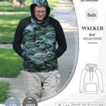 Sewing pattern pdf S9003 Walker knit raglan hoodie for men by Sinclair Patterns