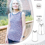 Pdf sewing pattern Gaia knit racerback keyhole tank top by Sinclair Patterns