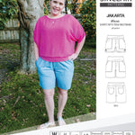 Pdf sewing pattern S1075 Jakarta woven shorts with pockets and yoga waistband by Sinclair Patterns