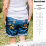 Pdf sewing pattern S1075 Jakarta woven shorts with pockets and yoga waistband by Sinclair Patterns