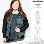 Sinclair Patterns S1080 Journey zip up zippered knit raglan hoodie for women with kangaroo, zippered or cargo pockets pdf sewing pattern