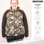 Sinclair Patterns S1080 Journey zip up zippered knit raglan hoodie for women with kangaroo, zippered or cargo pockets pdf sewing pattern