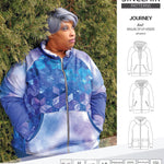 Sinclair Patterns S1080 Journey zip up zippered knit raglan hoodie for women with kangaroo, zippered or cargo pockets pdf sewing pattern