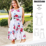 Sinclair Patterns S1086 Valley fit and flare skater dress for knit fabrics pdf sewing pattern