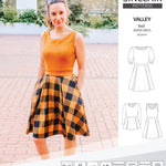 Sinclair Patterns S1086 Valley fit and flare skater dress for knit fabrics pdf sewing pattern