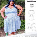 Sinclair Patterns S1086 Valley fit and flare skater dress for knit fabrics pdf sewing pattern