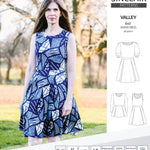Sinclair Patterns S1086 Valley fit and flare skater dress for knit fabrics pdf sewing pattern