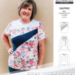 Pdf sewing pattern Hoodie top and t-shirt colorblocked and cowl for women