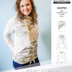 Pdf sewing pattern Hoodie top and t-shirt colorblocked and cowl for women
