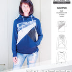 Pdf sewing pattern Hoodie top and t-shirt colorblocked and cowl for women