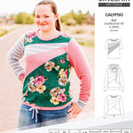 Pdf sewing pattern Hoodie top and t-shirt colorblocked and cowl for women
