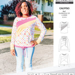 Pdf sewing pattern Hoodie top and t-shirt colorblocked and cowl for women