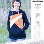 Pdf sewing pattern Hoodie top and t-shirt colorblocked and cowl for women