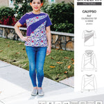 Pdf sewing pattern Hoodie top and t-shirt colorblocked and cowl for women