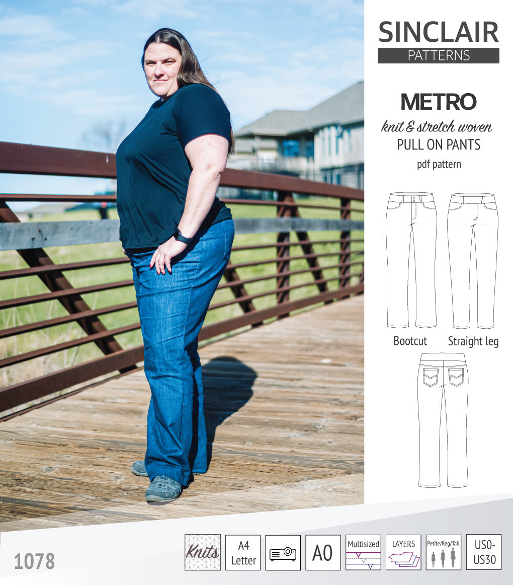 Metro pull on pants (PDF sewing pattern) – Sinclair Patterns