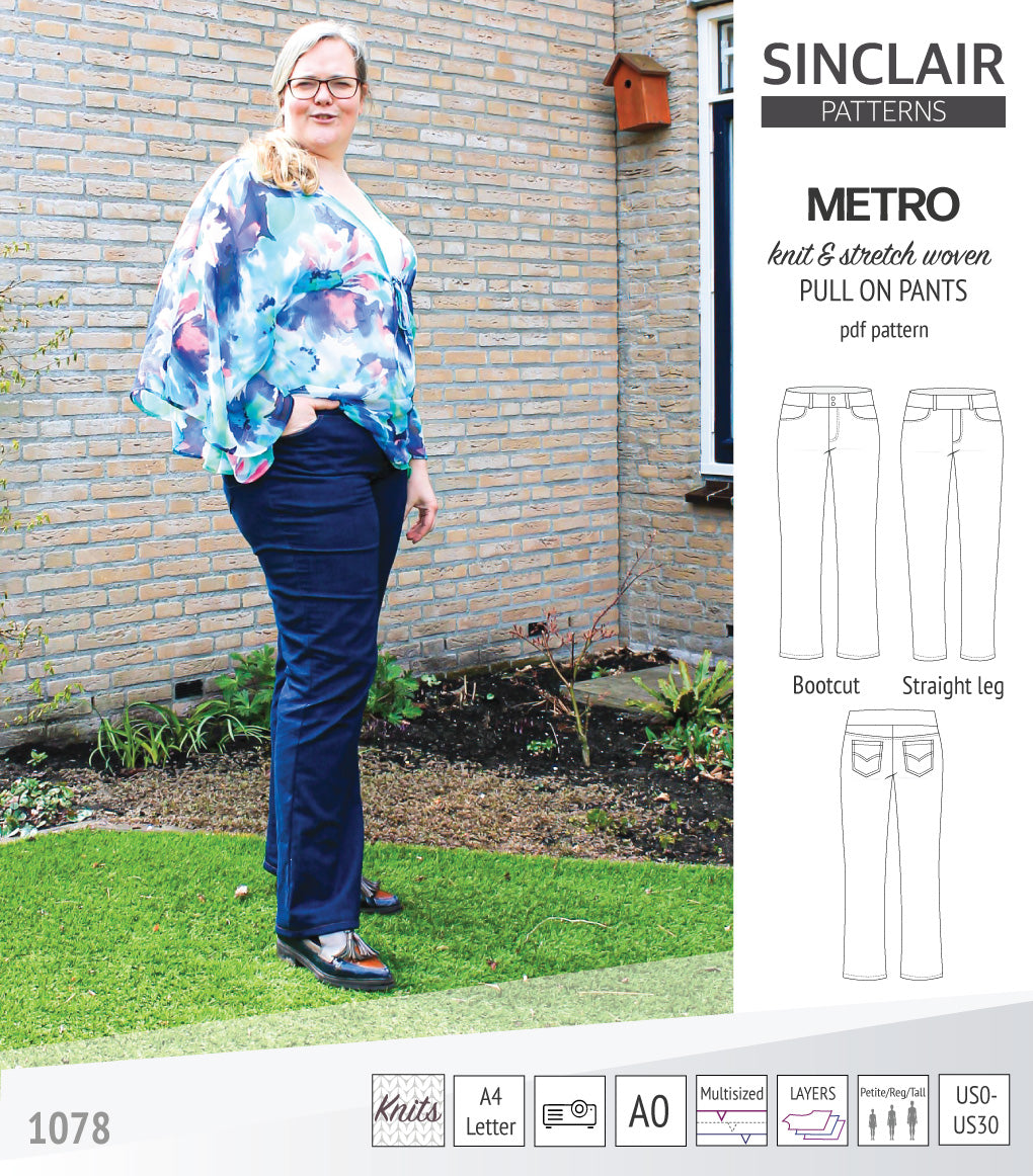 Metro pull on pants (PDF sewing pattern) – Sinclair Patterns