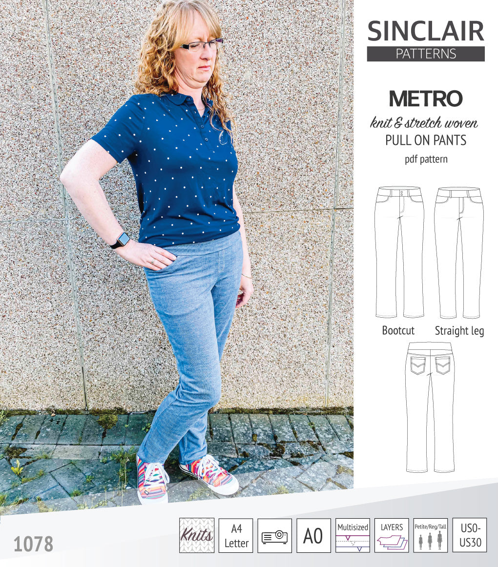 Metro pull on pants (PDF sewing pattern) – Sinclair Patterns