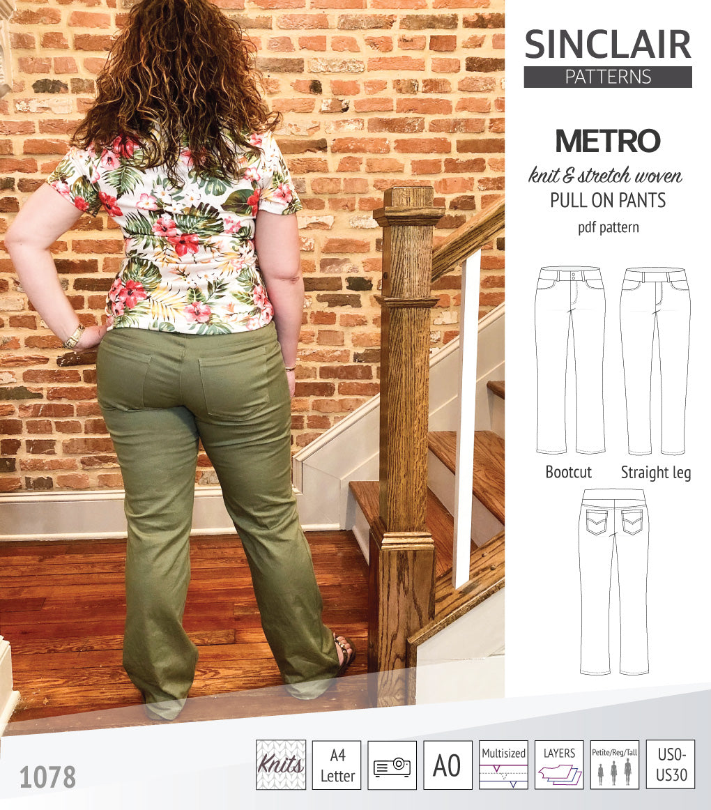 Metro pull on pants (PDF sewing pattern) – Sinclair Patterns