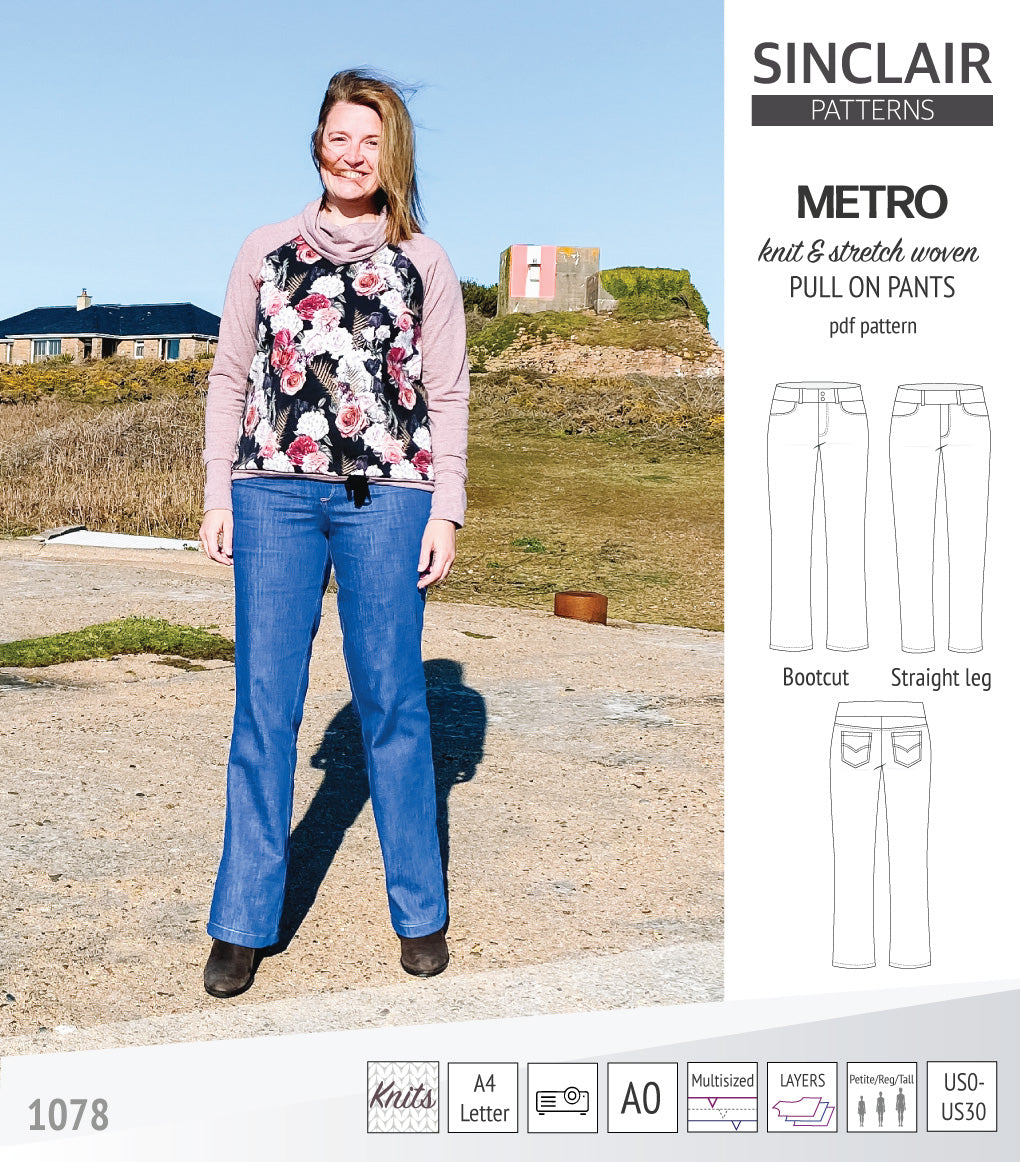 Metro pull on pants (PDF sewing pattern) – Sinclair Patterns
