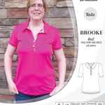 Pdf sewing pattern - Sinclair Patterns - S1066 Brooke knit polo shirt or shirt dress for women