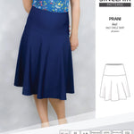 Sinclair Patterns S1028 knit half circle skirt with yoga wide band for women pdf sewing pattern